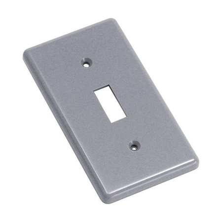 CARLON Electrical Box Cover, 1 Gang, Rectangular, Plastic, Toggle Switch HB1SW